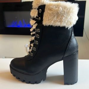 Fur Intense Booties BNWT Size 7 W/Original box